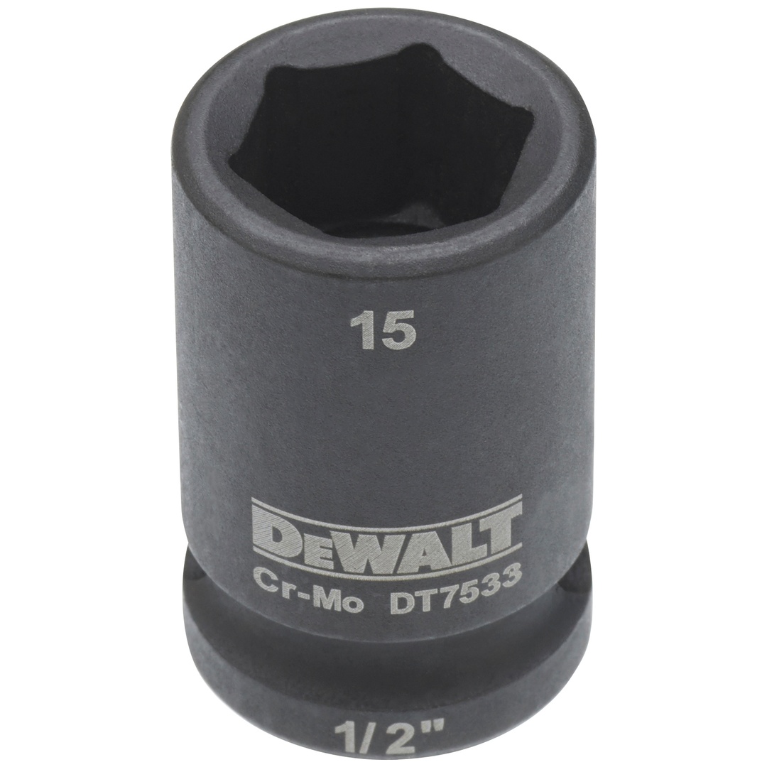 DeWalt Steckschlüssel kurz 15 mm 1/2 schlagfest