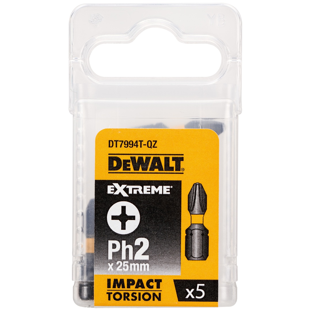 DeWalt Torsion Bit schlagf. Ph2 25 mm, 5 Stk.