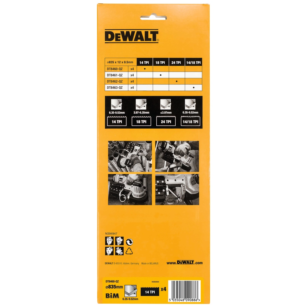 DeWalt Bandsägeblätter 835x12x0,5 mm 1,8 mm 4Stk