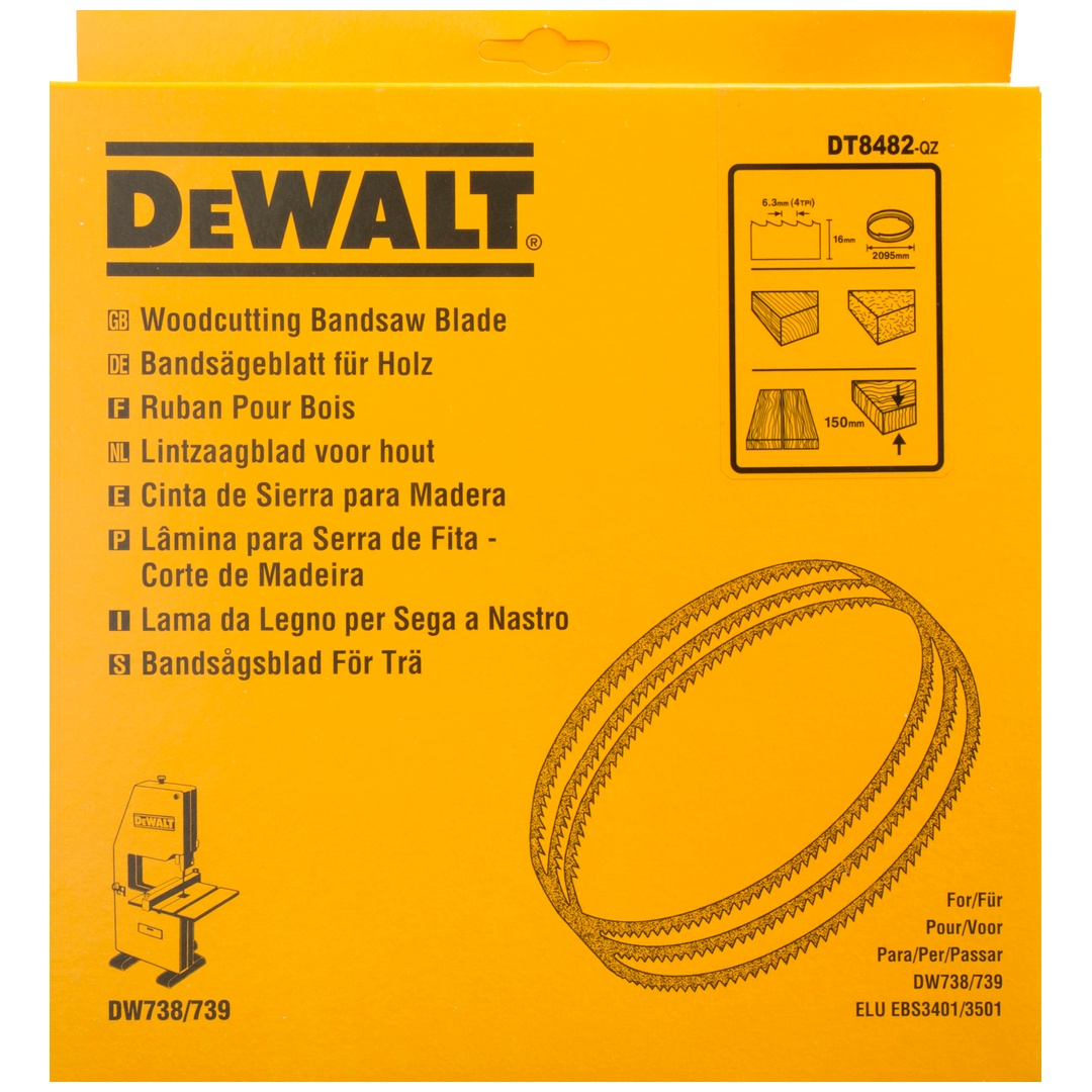 DeWalt Bandsägeblätter 2095x16x0,6 mm 6,4 mm
