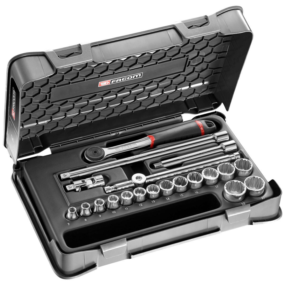 FACOM Steckschlüssel-Set 3/8 J.161B, 20-tlg., 12-kant