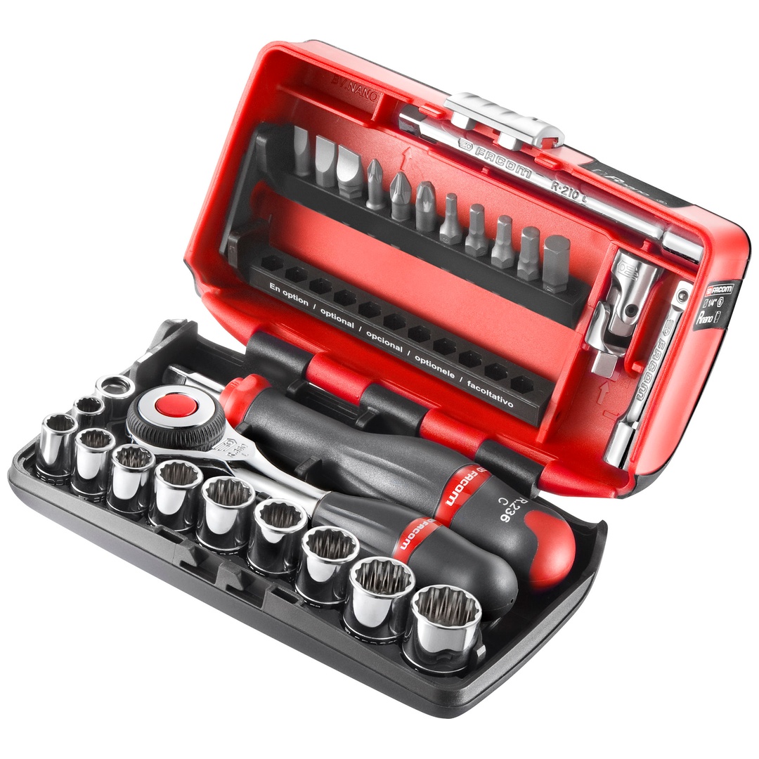 FACOM Steckschlüssel-Set 1/4 6-Kant, 28-tl