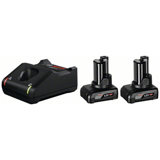 Bosch Akku Starter-Set: 2 x GBA 12 Volt, 6.0 Ah und GAL 12V-40