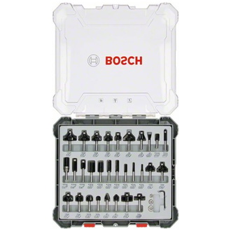 Bosch Freihandfräser-Set, 8-mm-Schaft, 30-tlg.