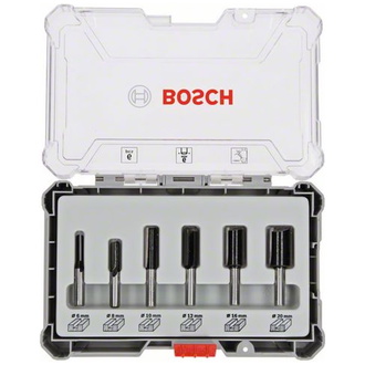 Bosch Nutfräser-Set, 6-mm-Schaft, 6-tlg.