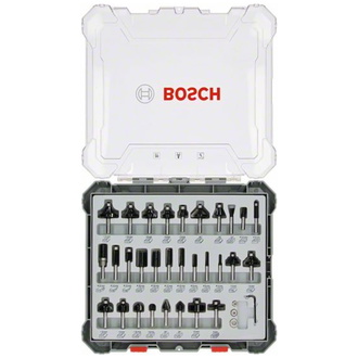 Bosch Freihandfräser-Set, 6-mm-Schaft, 30-tlg.