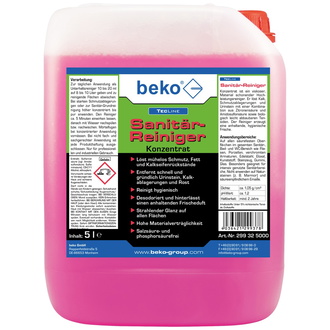 Beko TecLine Sanitär-Reiniger-Konzentrat 5 l Kanister