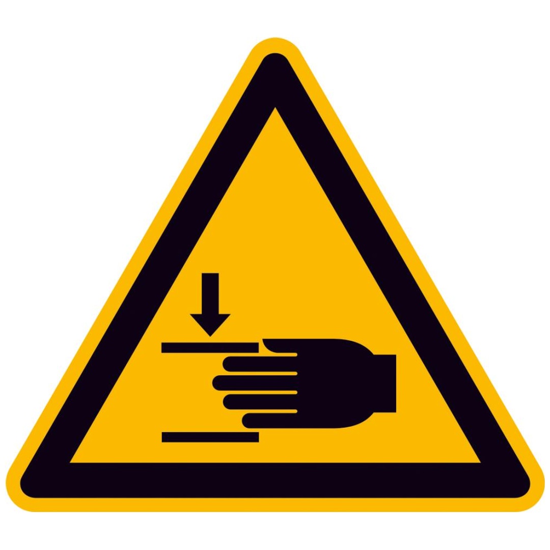 SAFETYMARKING Warnschild Warnung vor Handverletzungen Folie 25mm 44 Stück