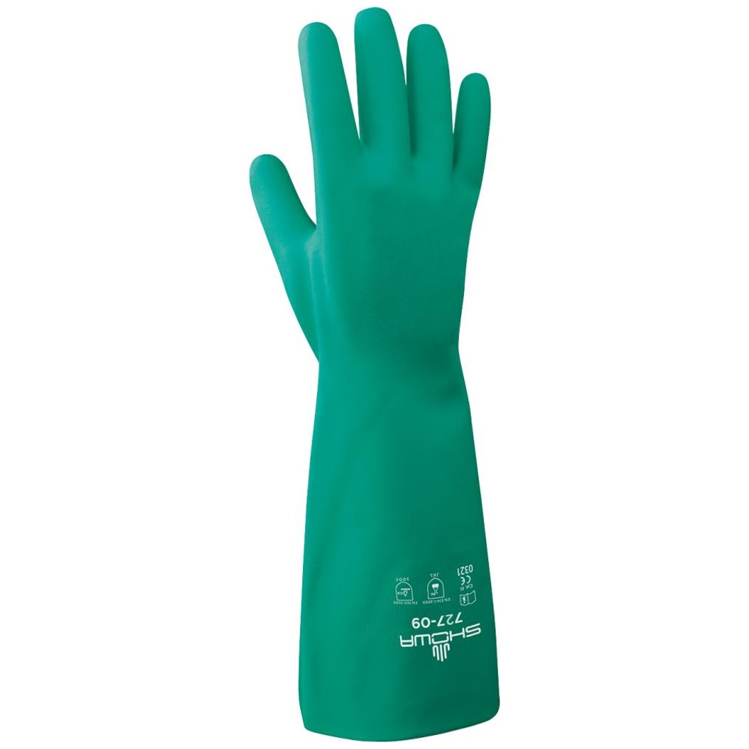 SHOWA Chemikalienhandschuh Nitril 727 Gr. 10