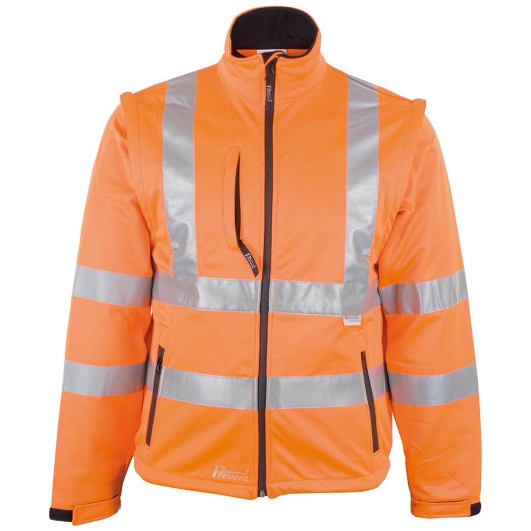 Prevent Softshell-Warnschutzjacke 8060 Gr. 4XL leuchtorange