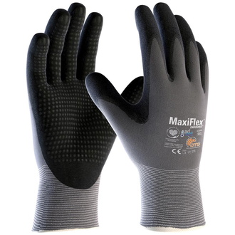 ATG Montagehandschuh MaxiFlex Endurance, genoppt, AD-APT, Gr. 10 schwarz-grau