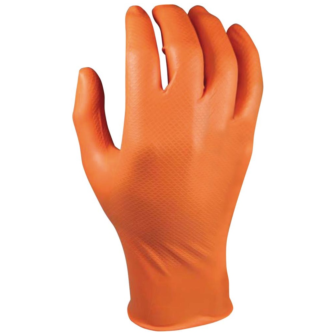 Einweghandschuh Grippaz NBR Gr. 11 orange, Box a 50 Stück