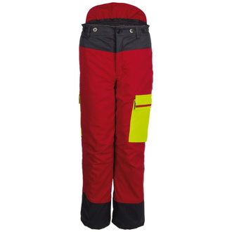 Forstschutz-Bundhose Forest Jack Gr. 46/48 leuchtgelb-rot grau