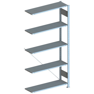 META-Regalbau Steckregal Meta-CLIP S3 B1000xT300xH2500 mm Anbaufeld 6 Böden vzk Fachlast 100kg