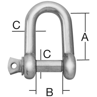 Vormann Schäkel verzinkt 5/16" bis 8 mm