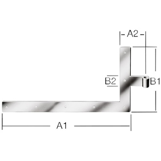 Vormann Haustür-Winkelband Stahl, 600/105 x 400/45/45, für Dorn-Ø 16 mm verzinkt