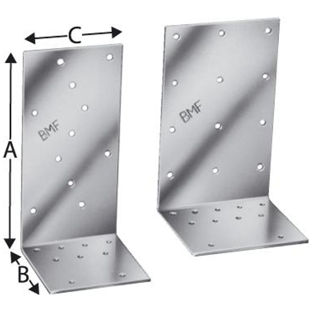 Simpson Lochplattenwinkel AJ80416, 164 x 84 x 80 x 4 mm, feuerverzinkt