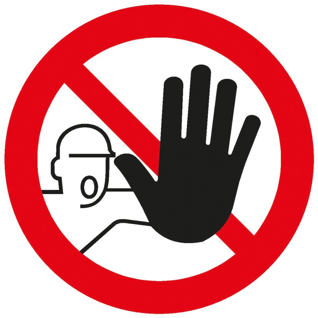 SafetyMarking Verbotsschild Folie D200 mm Zutritt für Unbefugte verboten
