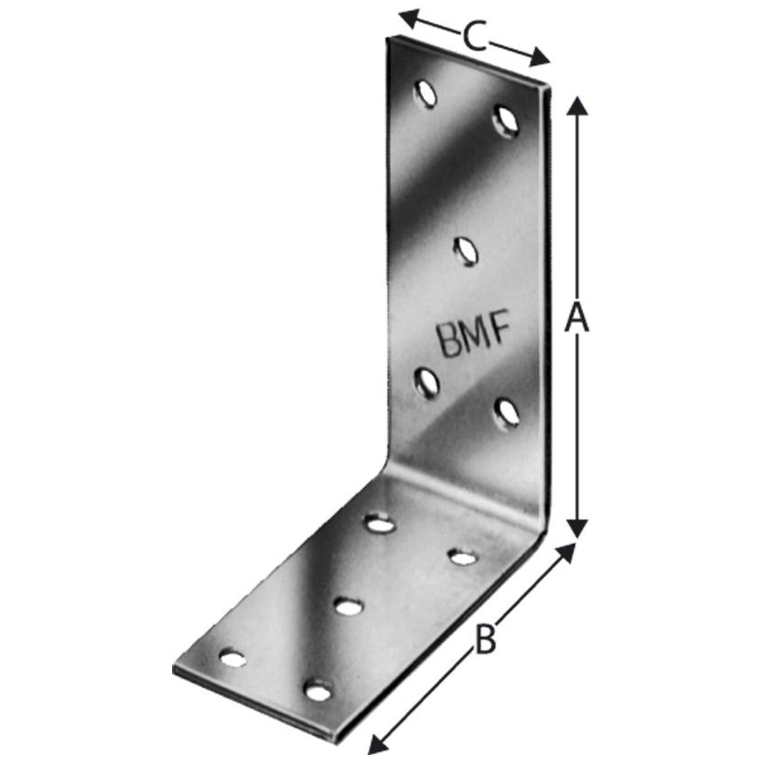 Simpson Lochplattenwinkel ABB Stanz40390, 93 x 93 x 40 x 3 mm, feuerverzinkt