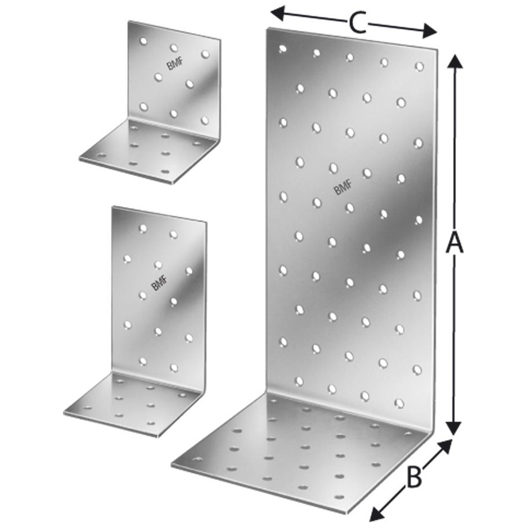Simpson Lochplattenwinkel ANP254440, 40 x 40 x 40 x 2,5 mm, feuerverzinkt