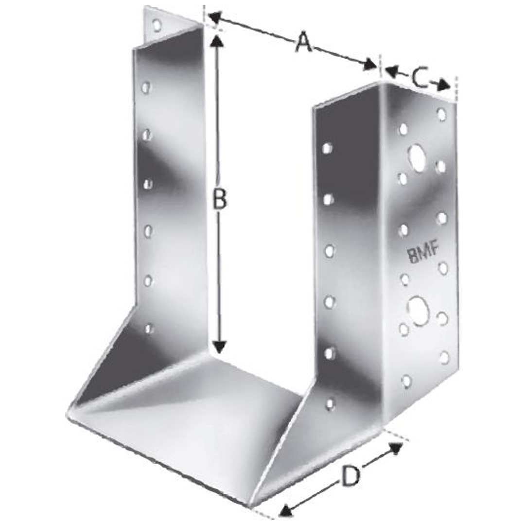 Simpson SST Balkenschuh außen 60 x 130 x 2 verzinkt BSNN60/130