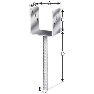 Pfostenträger tzn 121 Import CE