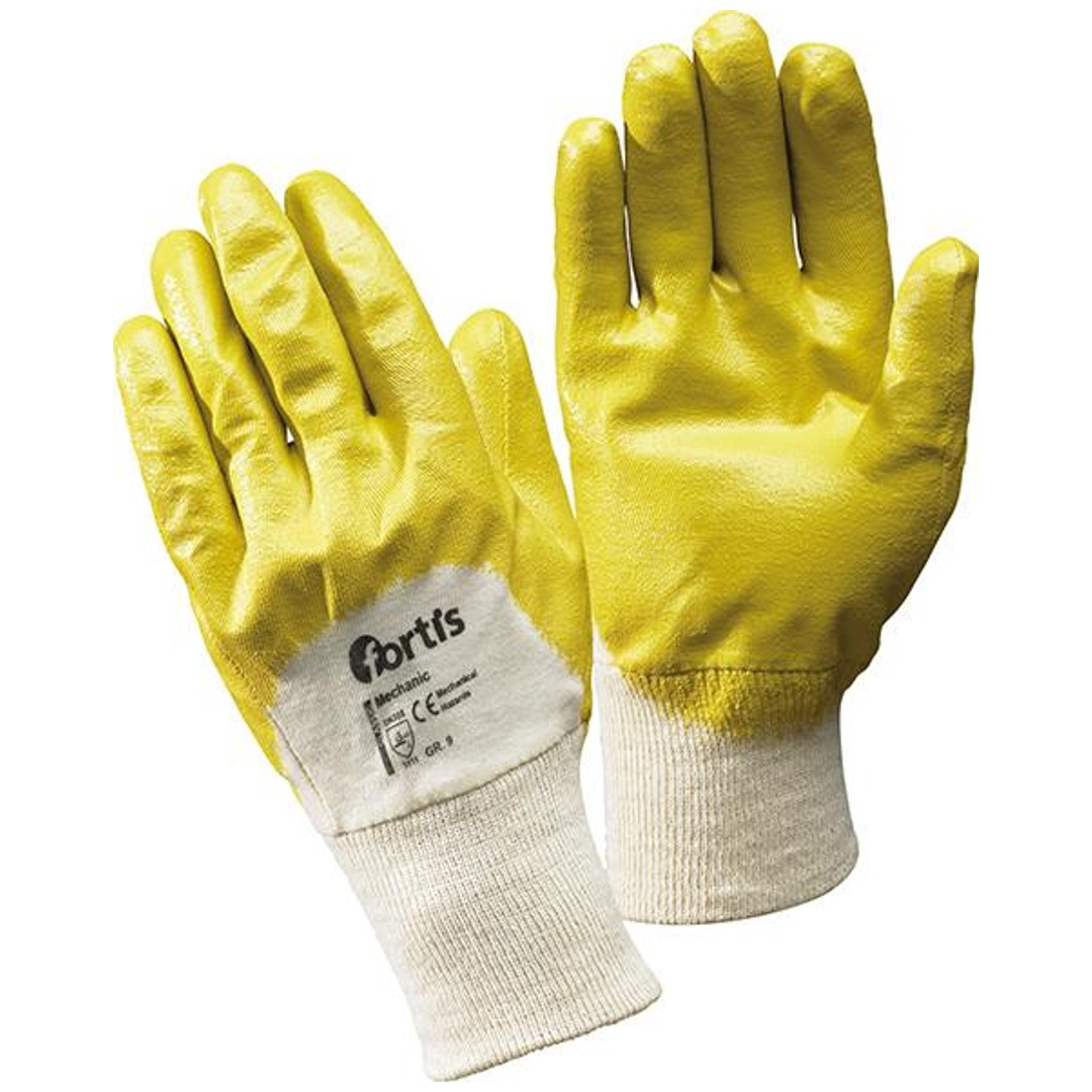 Fortis Nitrilhandschuh Mechnic, Gr. 10 gelb