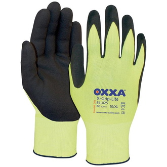 OXXA Montagehandschuh X-Grip-Lite, Gr. 8 gelb-schwarz