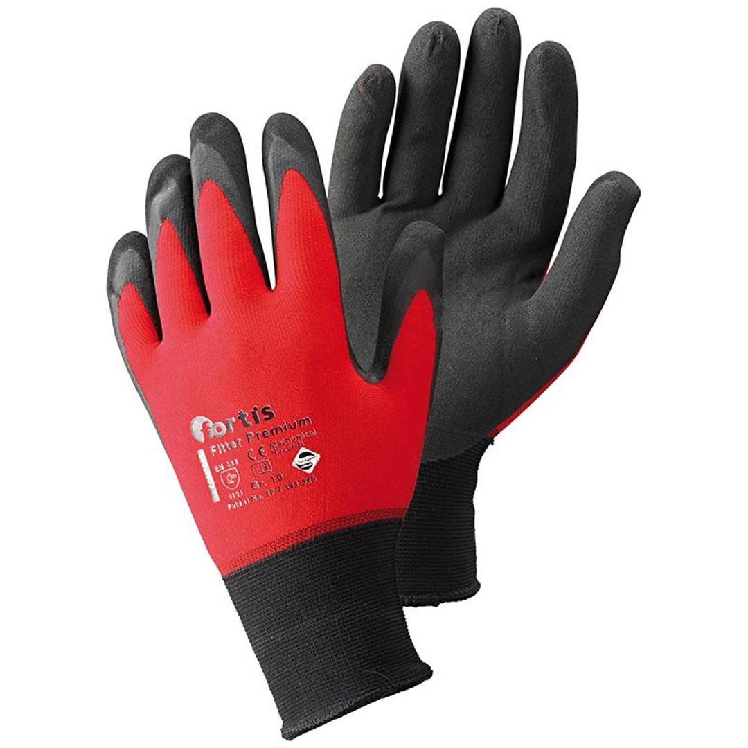 Fortis Montagehandschuh Fitter Premium, Gr. 11 rot-schwarz