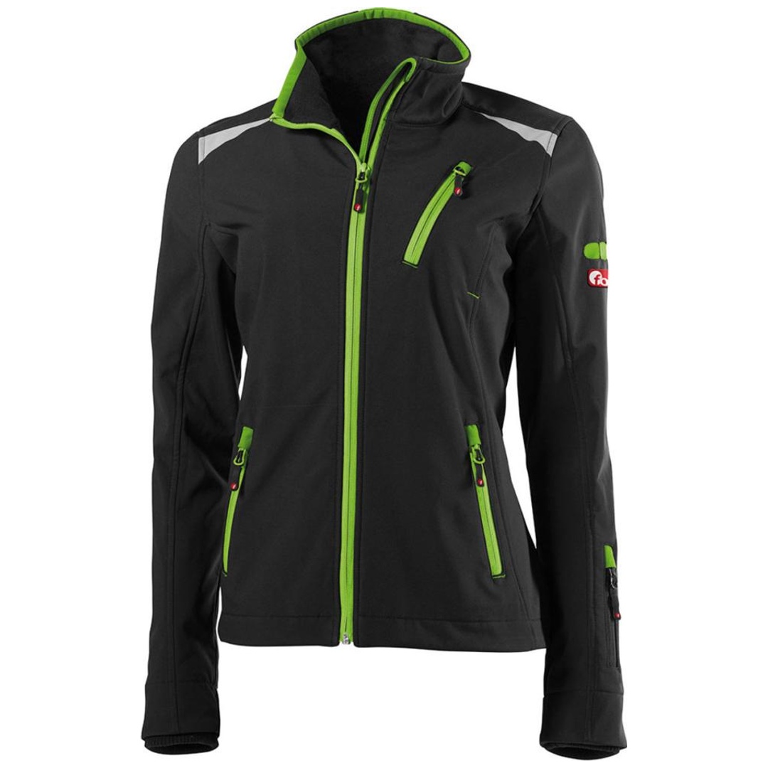 Fortis Softshelljacke Damen PERFORMANCE 24 Gr. L schwarz/grün