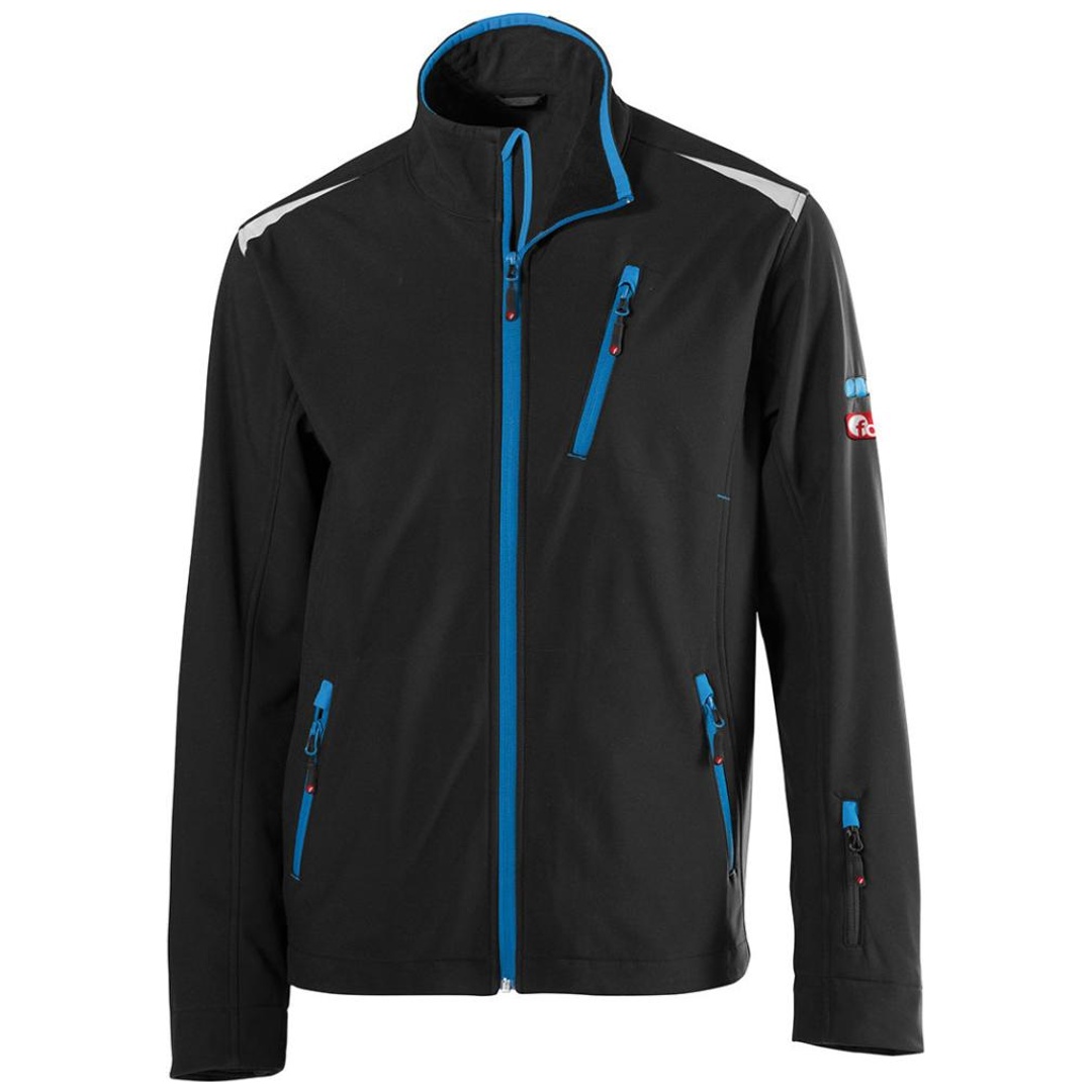 Fortis Softshelljacke Herren PERFORMANCE 24 Gr. M schwarz/türkis
