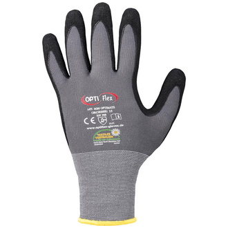 Opti Flex Handschuh Nitril Optimate, Gr. 8 grau/schwarz