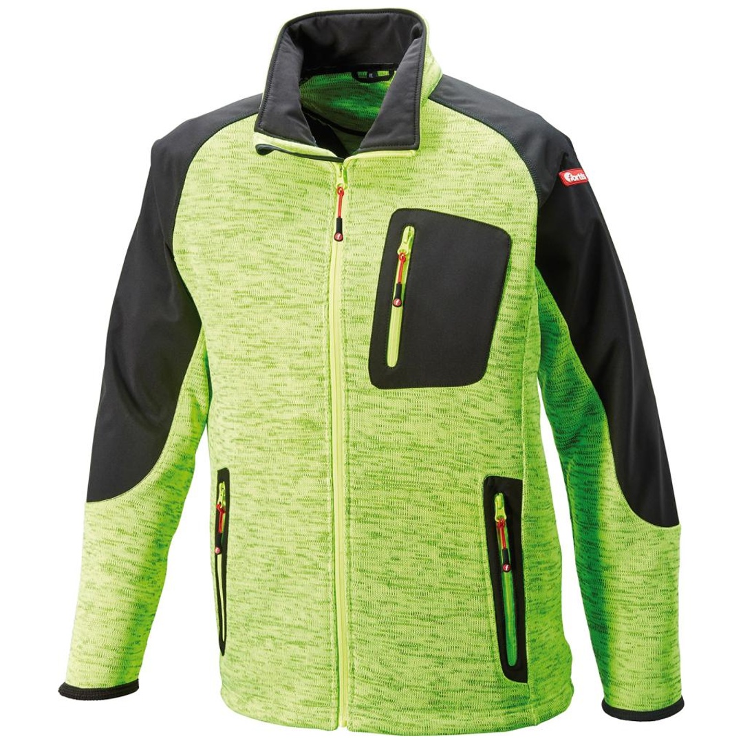 Fortis Strickjacke Herren 24 Gr. 3XL limegreen-schwarz
