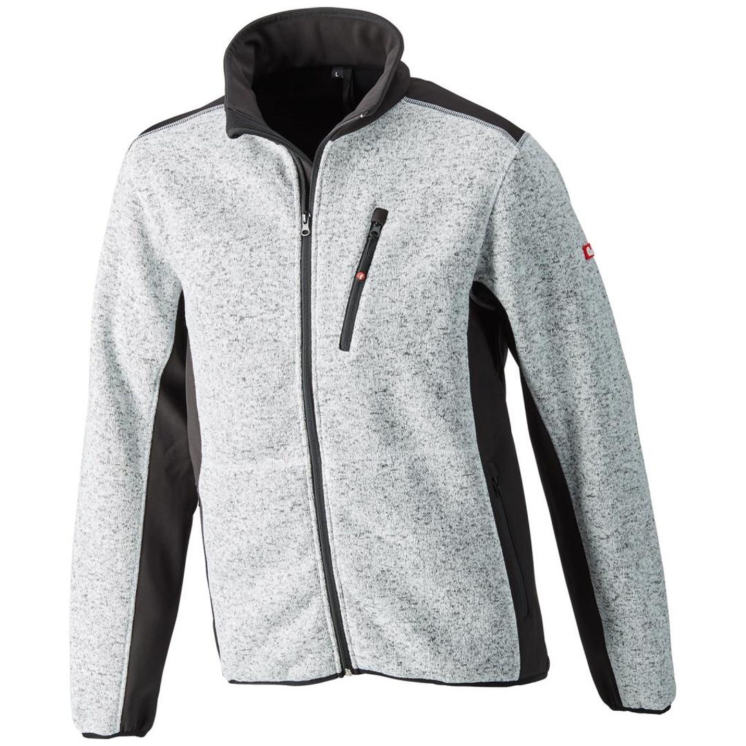 Fortis Strickjacke Herren 24 Gr. M hellgrau/schwarz