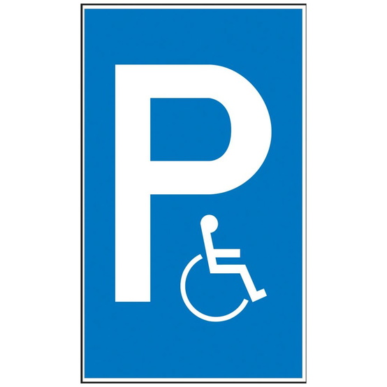 SafetyMarking Parkplatzschild Kunstst. B250xH400 mm Nur für Behinderte