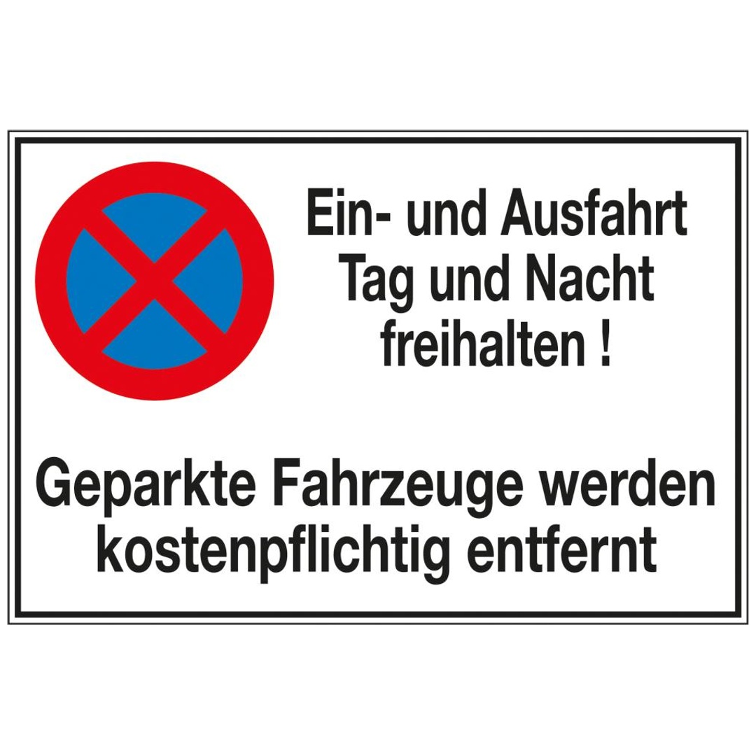 SAFETYMARKING Parkverbotsschild B600xH400mm Aluminium Ein- und Ausfahrt