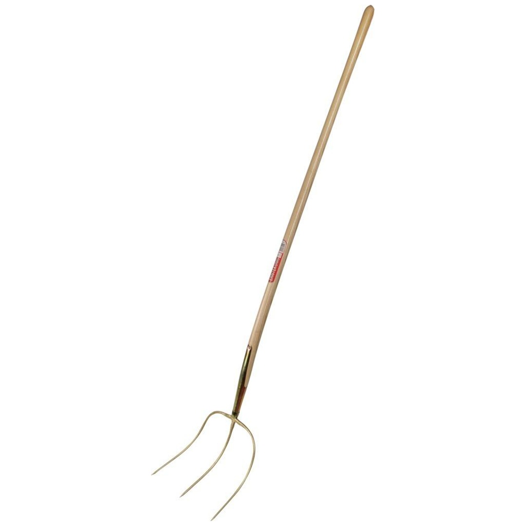 Freund Victoria Streugabel, mit 3 Zinken, 26X20 gold, mit Eschenstiel