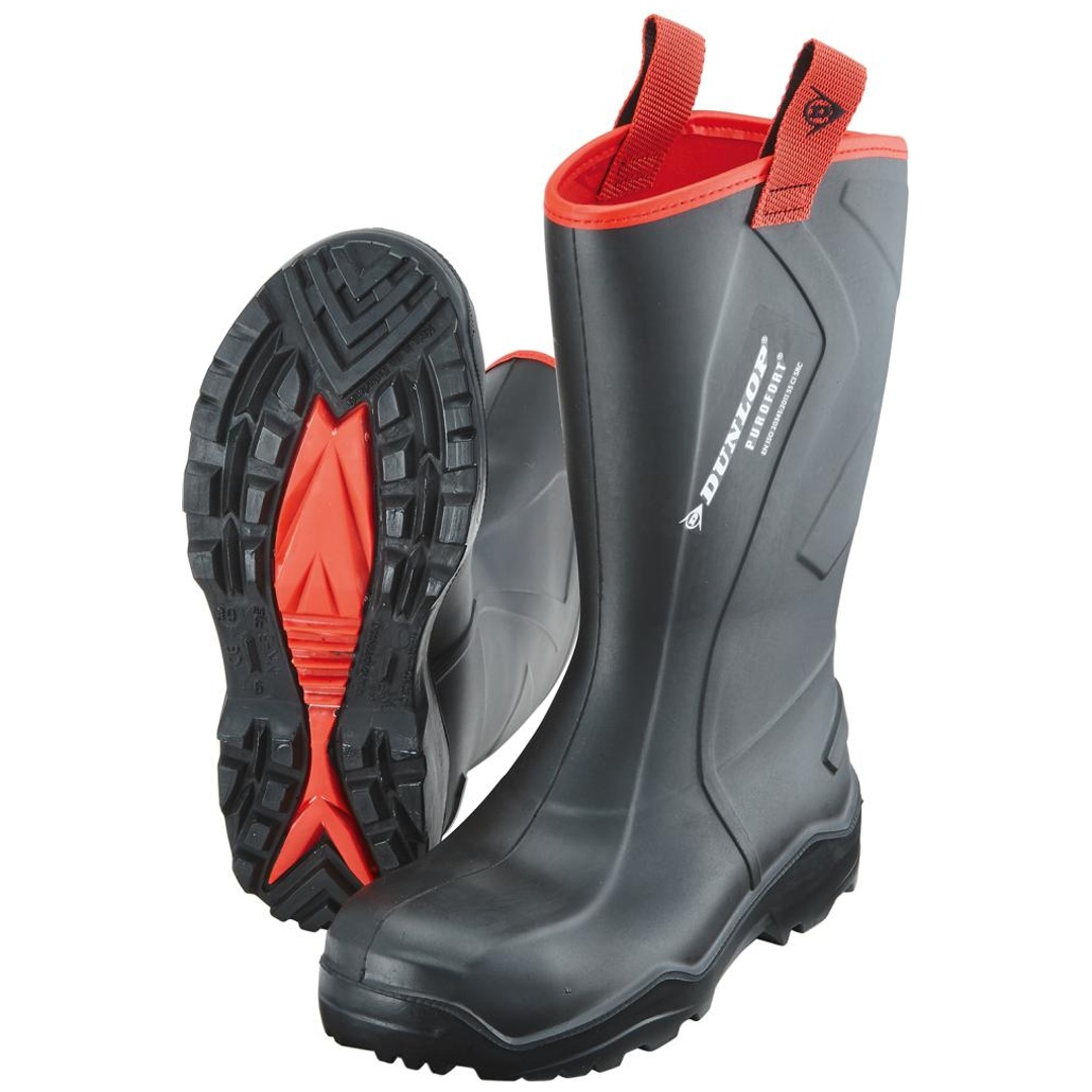Dunlop Sicherheitsgummistiefel Purofort+ Rugged S5 SRC Gr. 44 schwarz