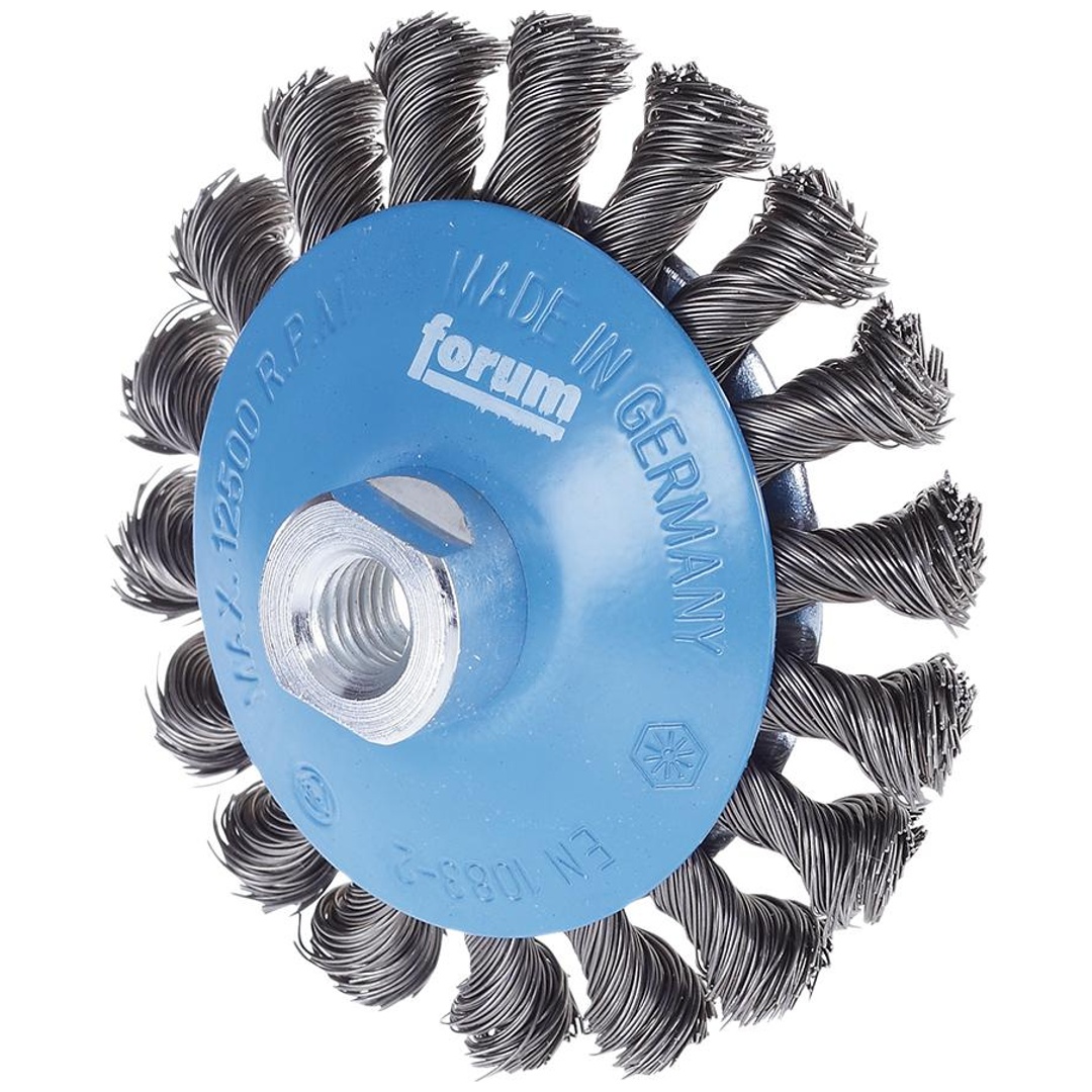 Forum Kegelbürste Stahldraht M14 100 x 0,50 mm gezopft