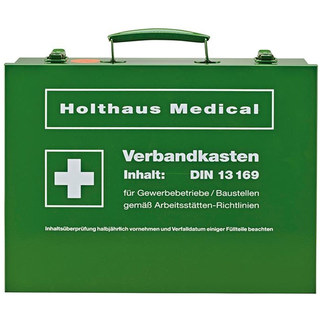 Holthaus Medical Holthaus Verbandkasten DIN 13169-E lt. Regeln f. Arbeitsstätten ASR A4.3, grün