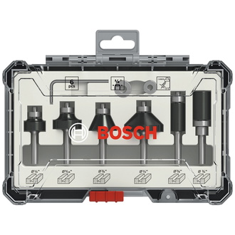 Bosch Rand- und Kantenfräser-Set, 1/4"-Schaft, 6-tlg.