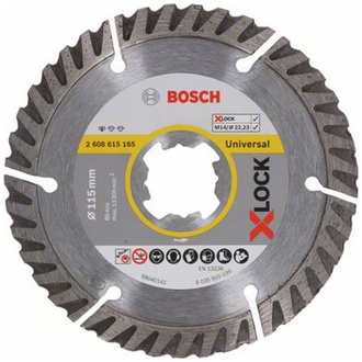 Bosch X-LOCK Trennscheibe Standard for Universal 115 x 22,23 x 1,6 x 10, 2-teilig