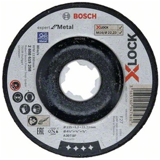 Bosch X-LOCK Schruppscheibe Expert for Metal, A 30 T BF, D 115 mm, 6,0 mm, gekröpft