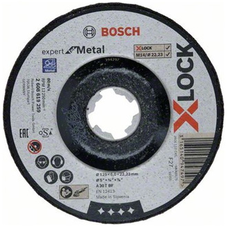 Bosch X-LOCK Schruppscheibe Expert for Metal, A 30 T BF, D 125 mm, 6,0 mm, gekröpft