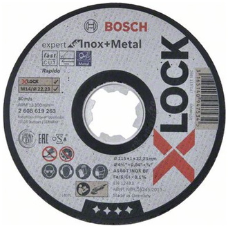 Bosch X-LOCK Expert for Inox+Metal 115 x 1 x 22,23 Trennscheibe gerade