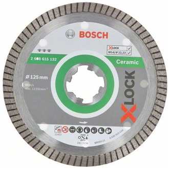 Bosch X-LOCK Diamanttrennscheibe Best for Ceramic Extra Clean Turbo 125x22,23x1,4x7