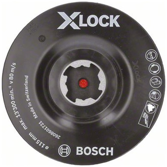 Bosch X-LOCK Stützteller 115 mm, Klettverschluss 115 mm, 13.300 U/min