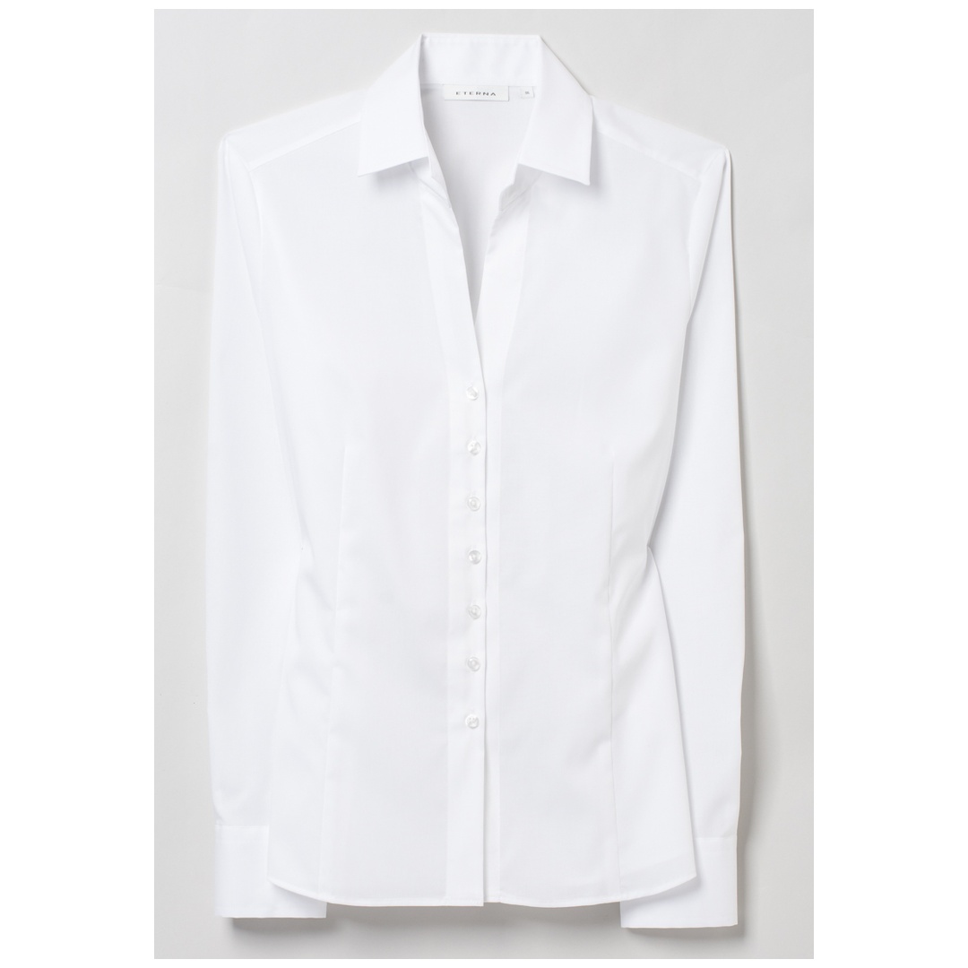 ETERNA CHAMBRAY STRETCH weiß, Tailliert, Gr. 38 D661
