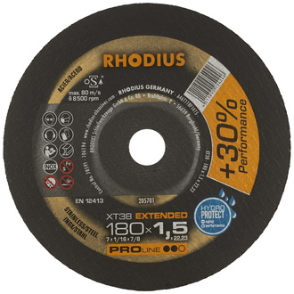 RHODIUS Trennscheibe XT38 180 x 1,5 mm ger.