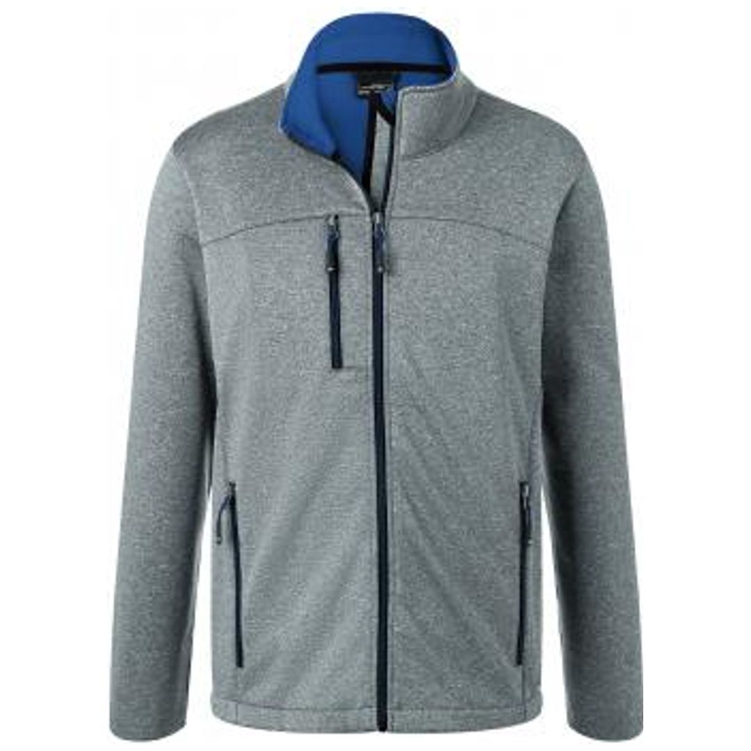 James & Nicholson Daiber Mens Softshell Jacket Gr. 2XL dark-melange/royal